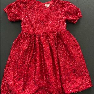 Cat & Jack Red Sequin Kids Formal Dress